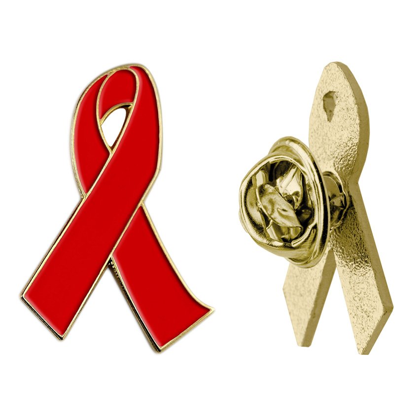 Wholesale Custom Logo Awareness Souvenir Badge Enamel White Awareness Small Kids Ribbon Badge Holder Mental Health Lapel Pins