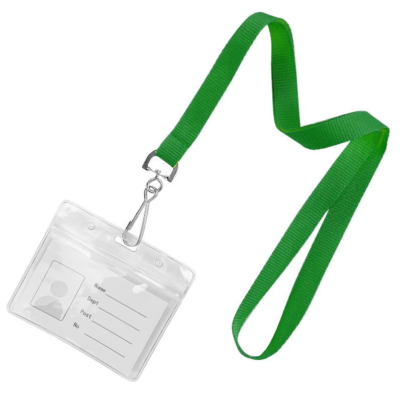 Wholesale Custom Lanyard ID Card Holder Plastic PVC Card Holder Lanyard Keychain Polyester Lanyard