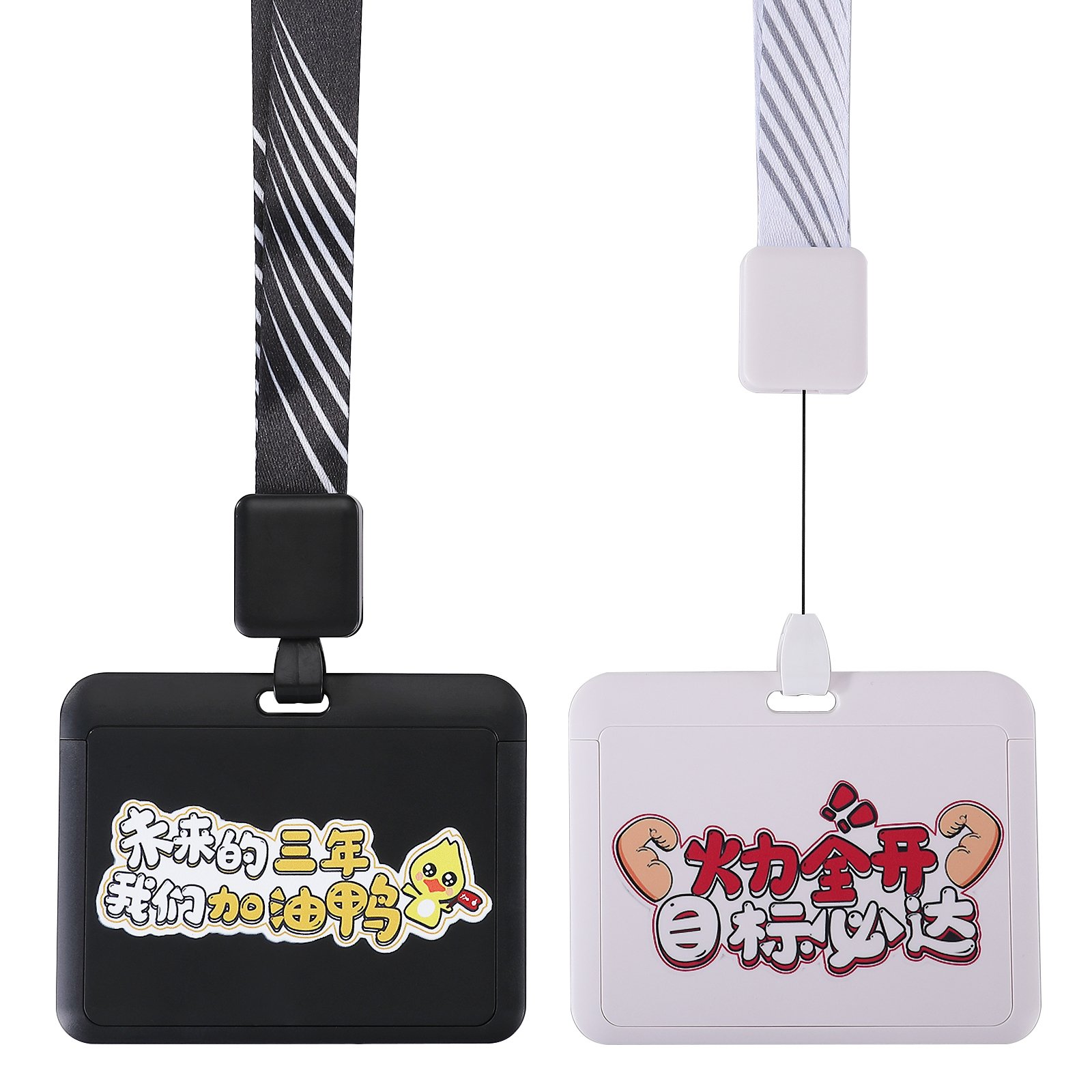 Custom Print Color Sublimation Badge Holder Polyester Lanyard Retractable Badge Reel Holder
