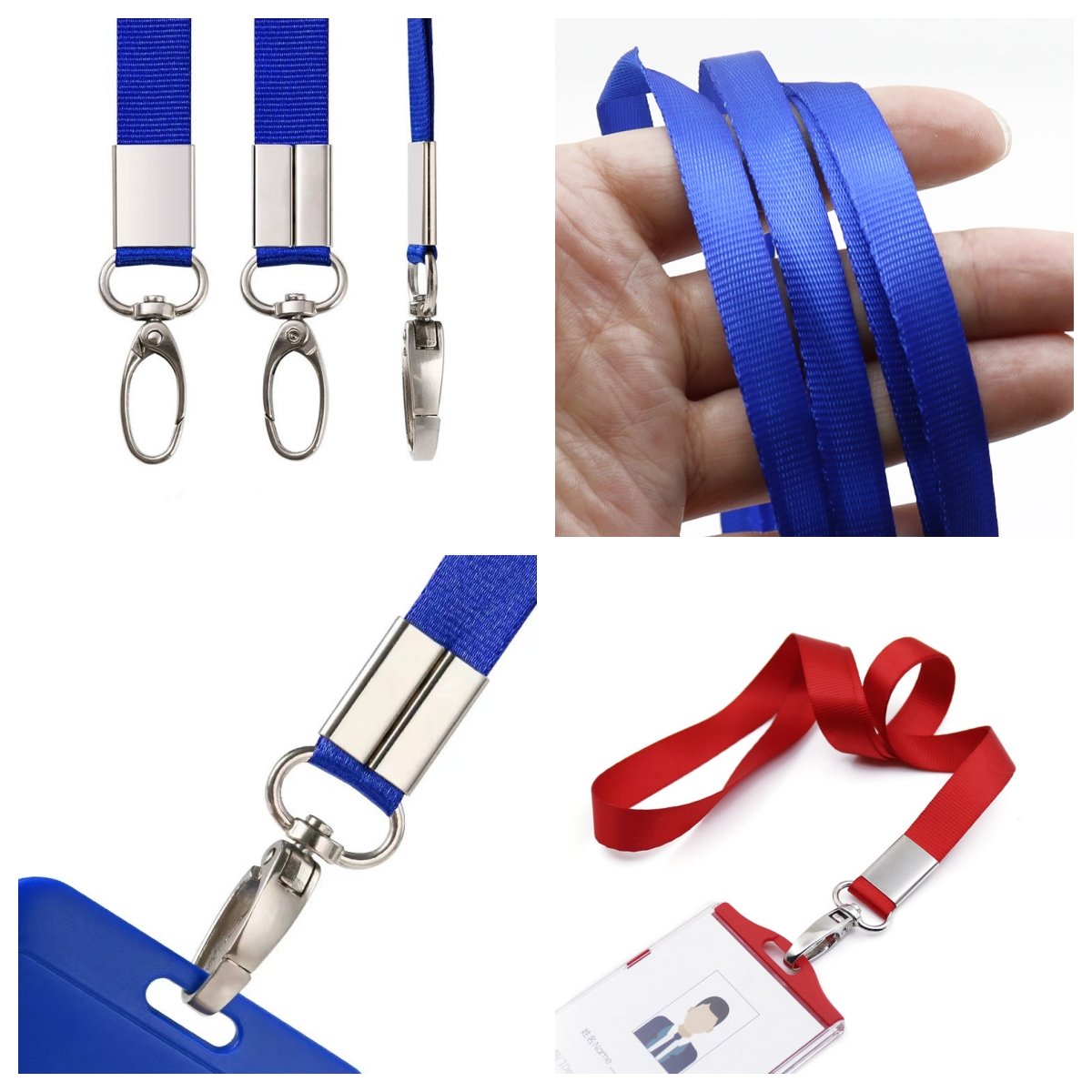 Promotional Polyester Lanyard Printed Webbing Jacquard Neck Lanyard With Logo Custom ID Card Badge Holder Lanyard