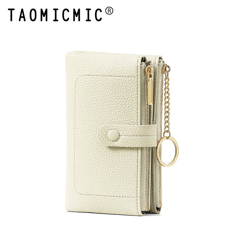 TAOMICMIC Cross-Border Women's Wallet Premium Feeling Large Capacity Double Zipper Bi-Fold Multi Card Clutch Leather Holder