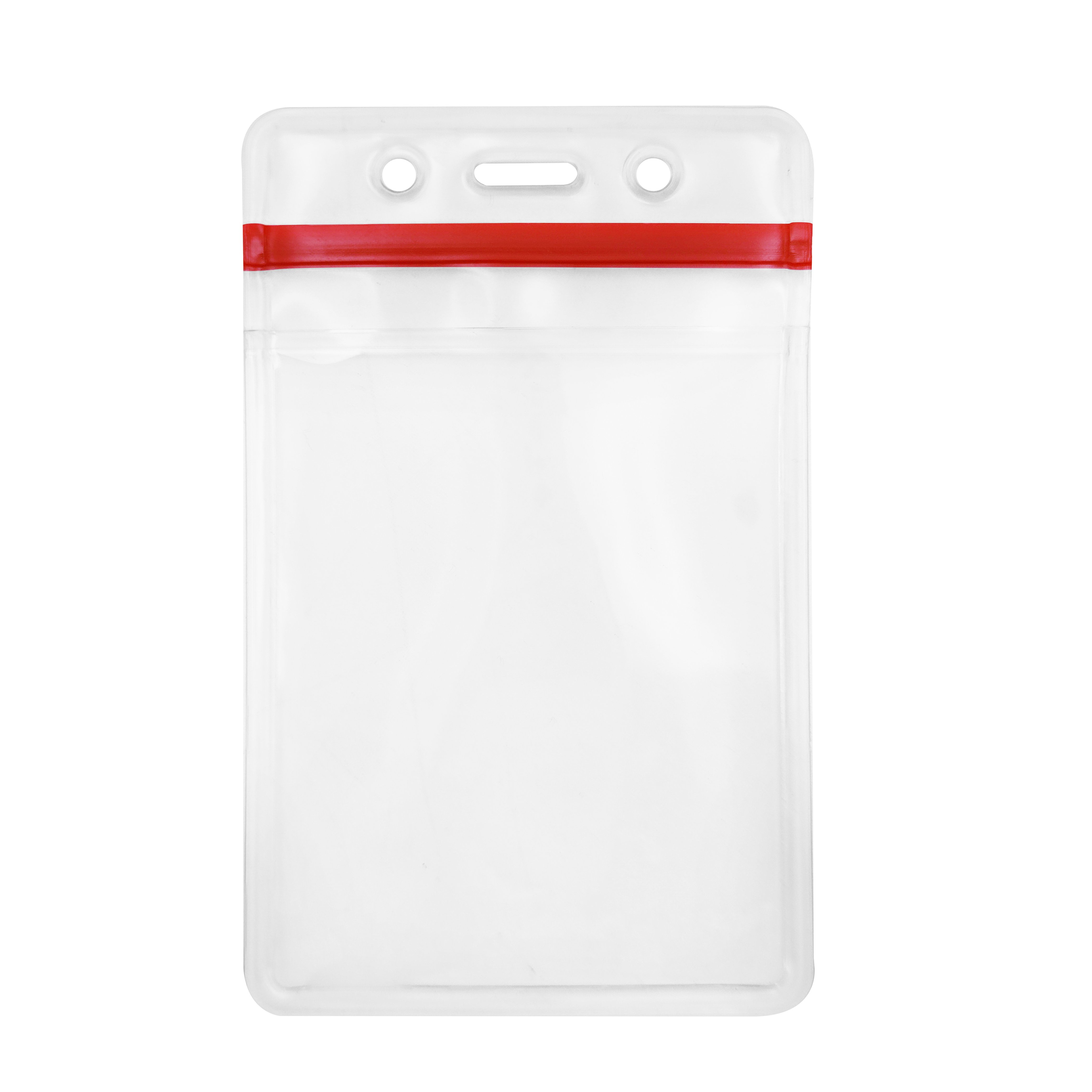 Clear Vinyl Vertical Resealable Waterproof ID Card Badge Holder Case Soft PVC Transparent Badge Holder for Worker Nurse