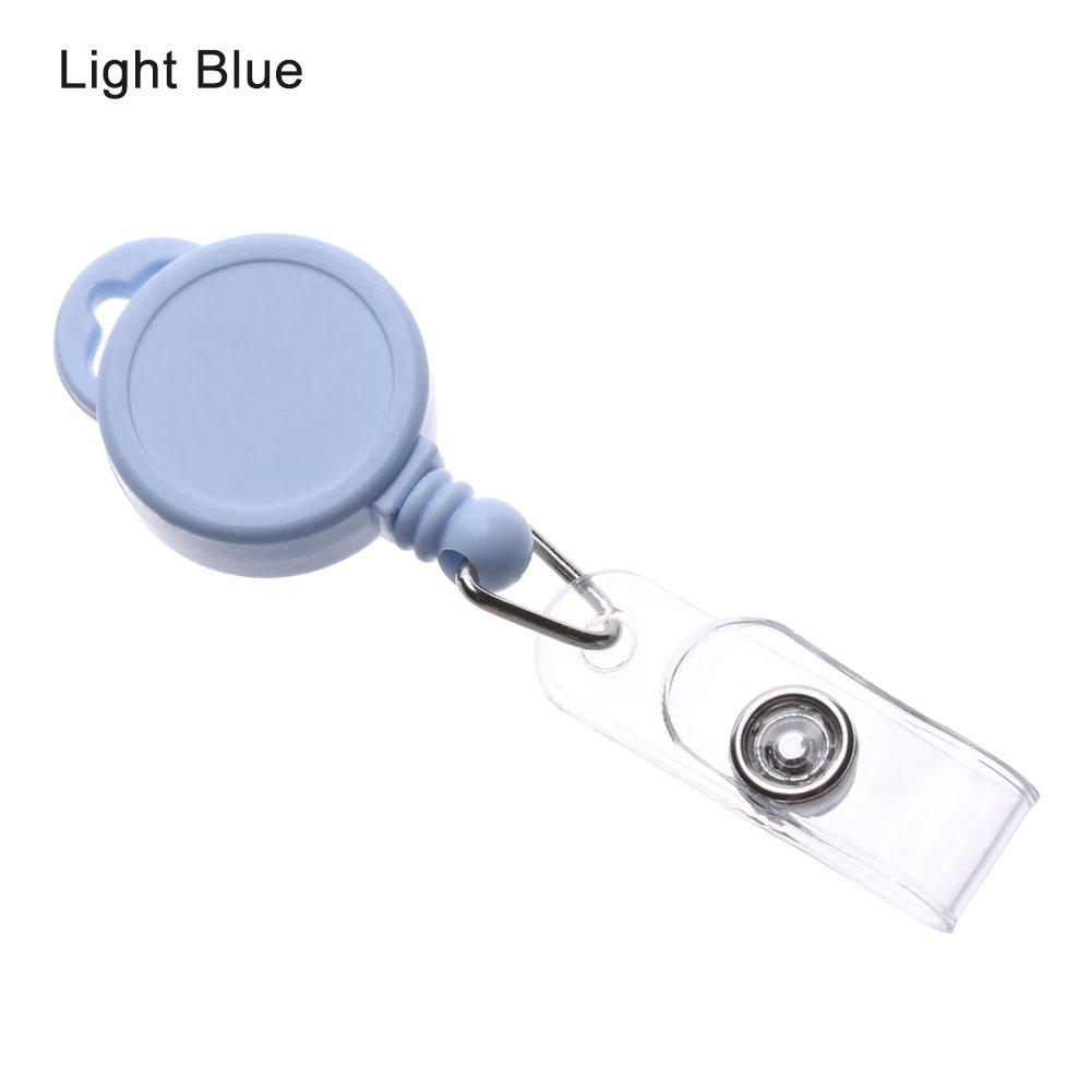 Anti-Lost Retractable Badge Reel ID Lanyard Name Tag ID Badge Holder Colorful Keychain Easy To Pull Buckle School Supplies