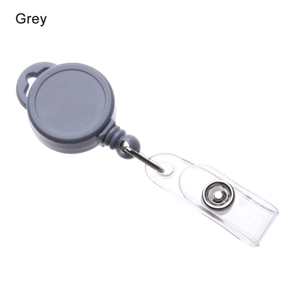 Anti-Lost Retractable Badge Reel ID Lanyard Name Tag ID Badge Holder Colorful Keychain Easy To Pull Buckle School Supplies