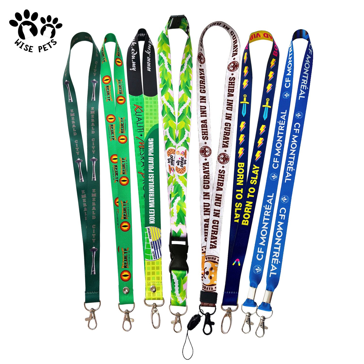 Wholesale Breakaway Neck Strap Printed Designer Branded Keychain Lanyard Badge Reel Holder Polyester Lanyards With ID Card