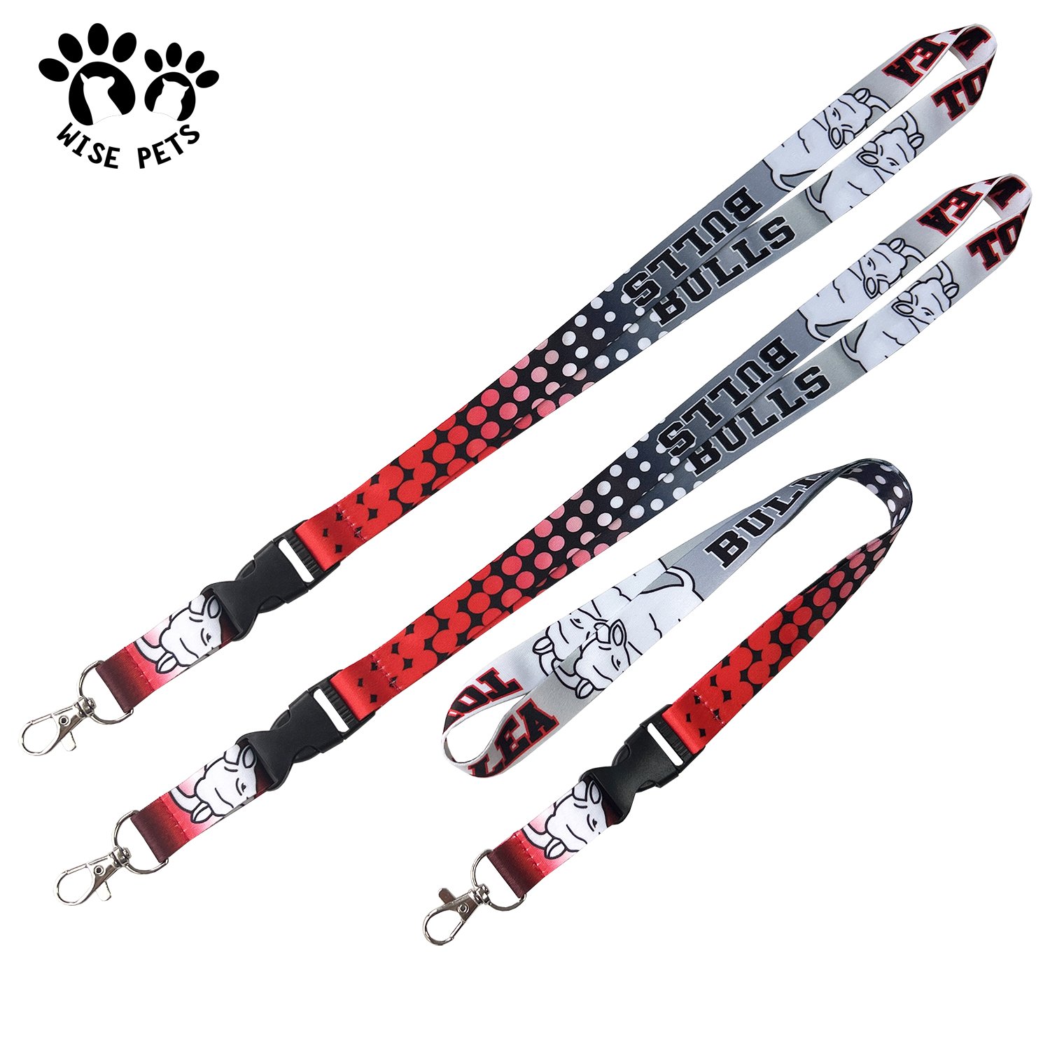 Wholesale Breakaway Neck Strap Printed Designer Branded Keychain Lanyard Badge Reel Holder Polyester Lanyards With ID Card