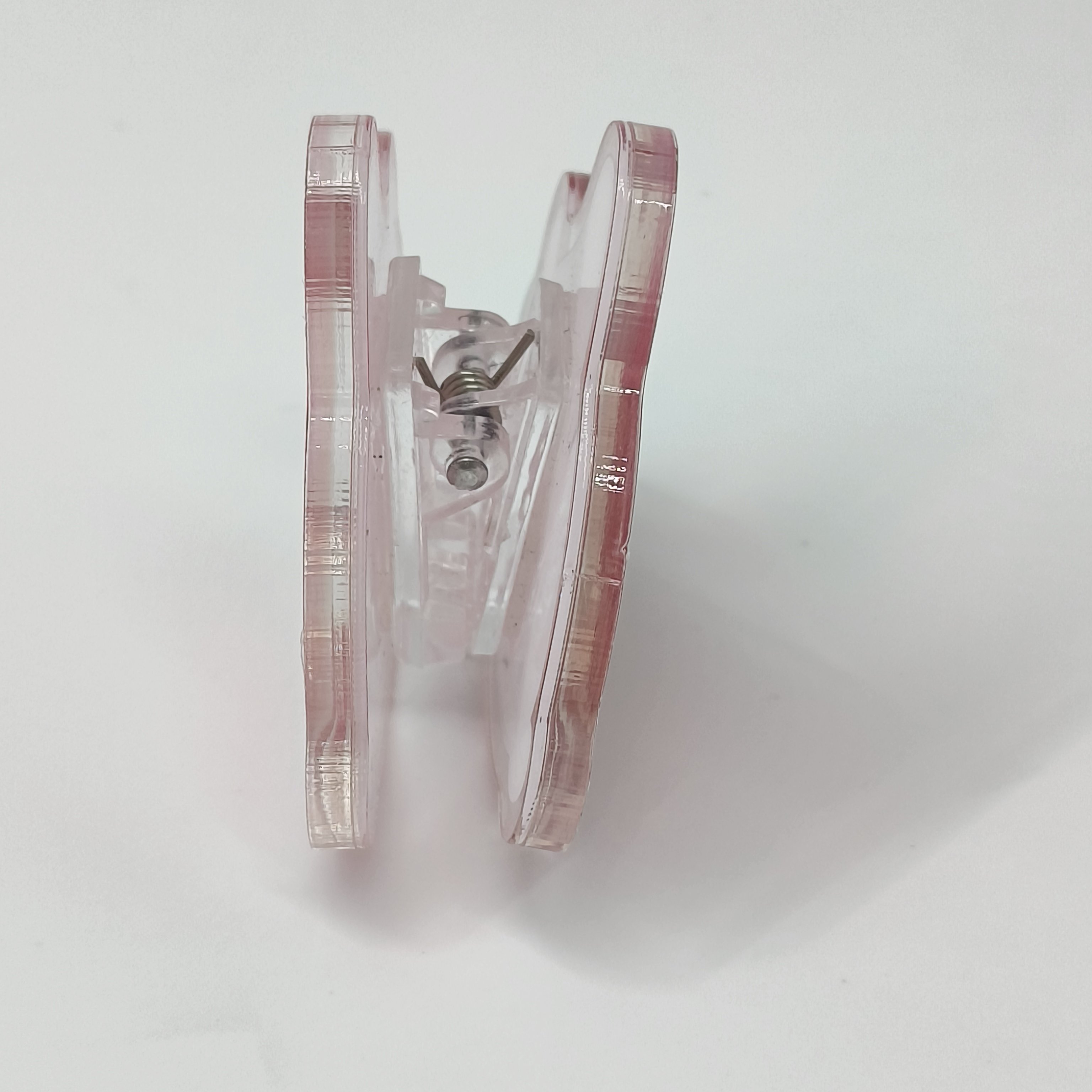 Wholesale Mini Flatback Blue Glass Glow in the Dark Glitter Acrylic Custom Badge Holders Holographic Keychains standee