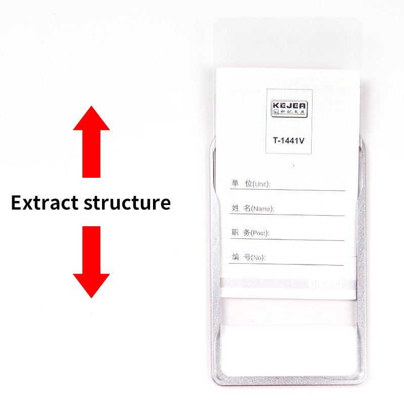 85*54mm Aluminum Alloy Vertical ID Card Holder, Metal Card ID Badge Holder Lightweight Badger Protector, metal i'd card holder