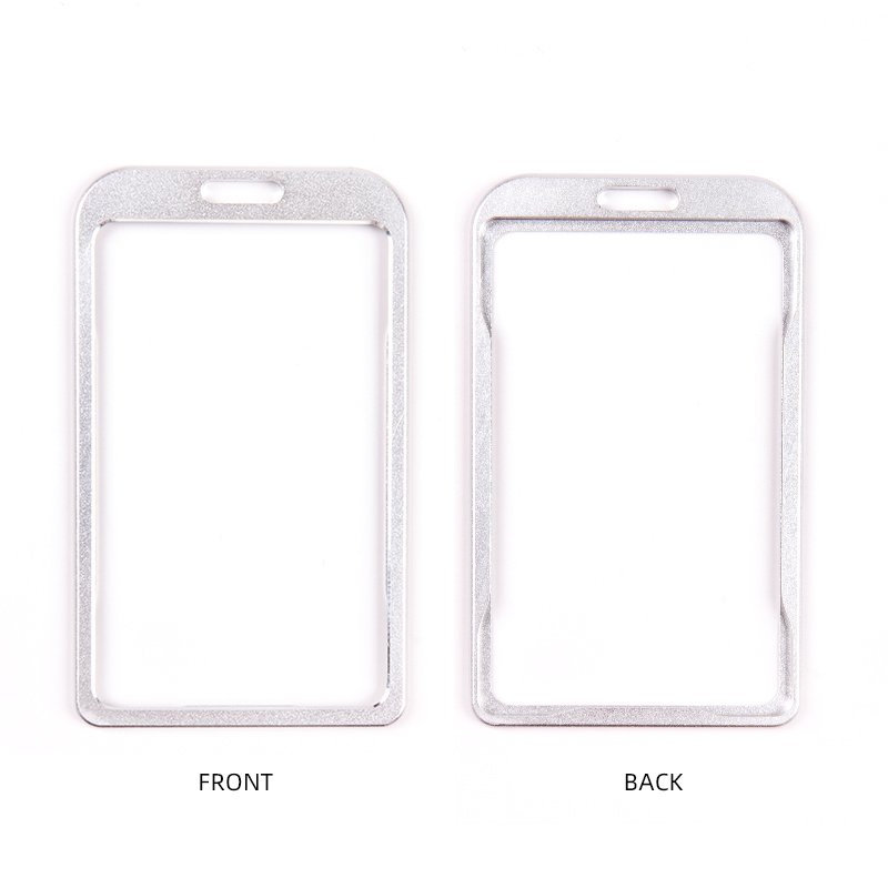 85*54mm Aluminum Alloy Vertical ID Card Holder, Metal Card ID Badge Holder Lightweight Badger Protector, metal i'd card holder