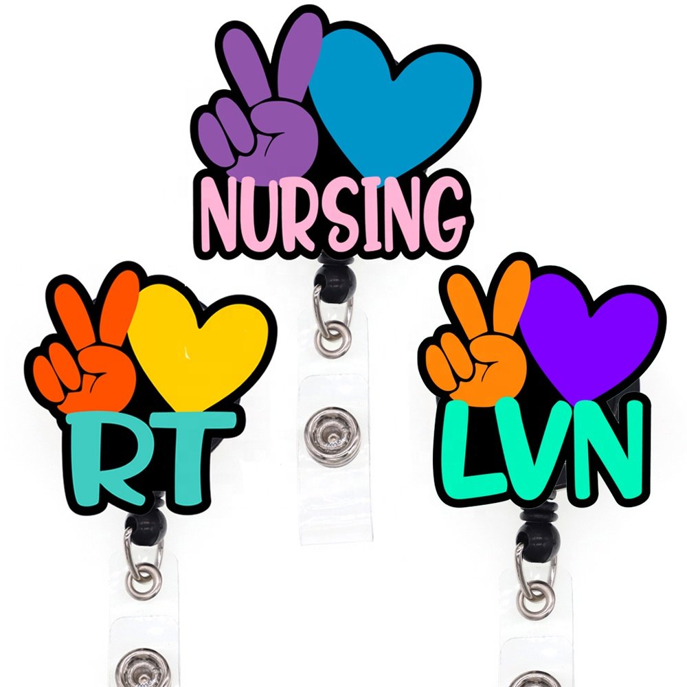 Medical Series LPN CNA MA RN RT LVN Nursing Student Badge Reel For Nurse Accessories Scrub Life Badge Holder Hospital Gift