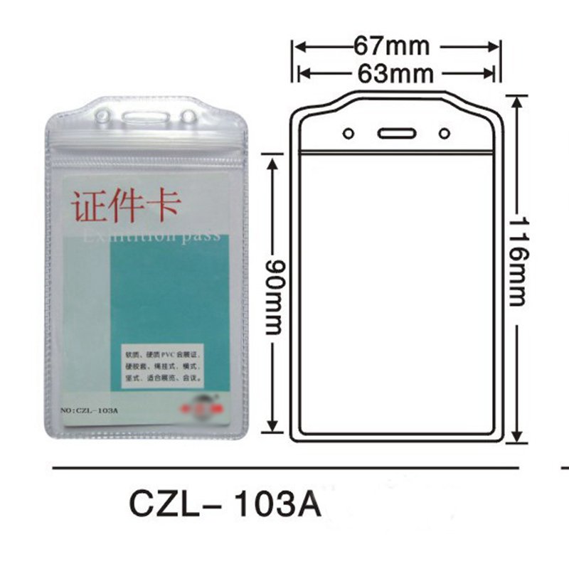 Factory direct sale soft pvc badge id card holder