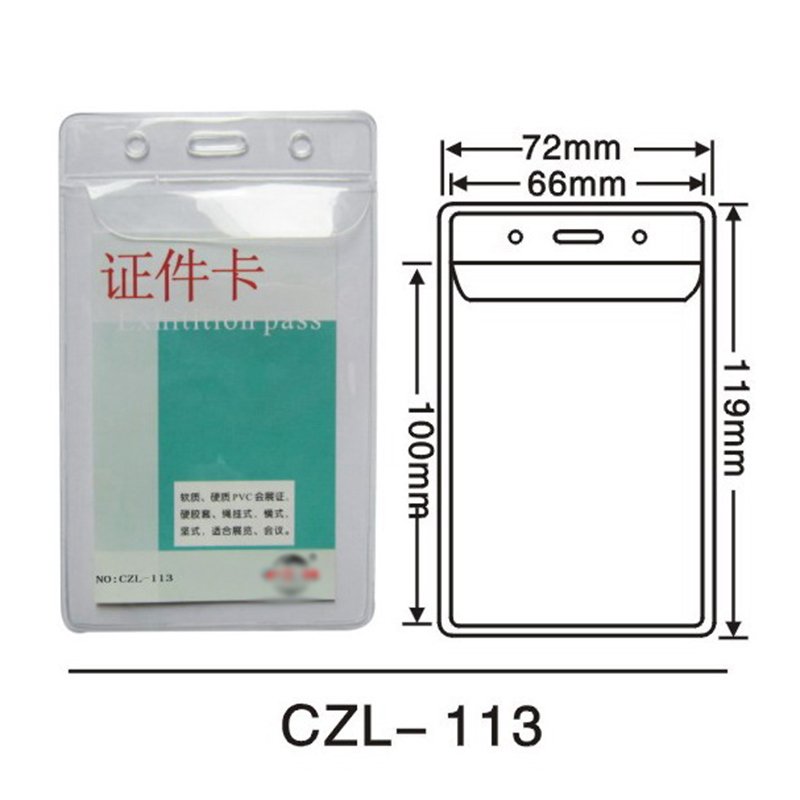 Factory direct sale soft pvc badge id card holder