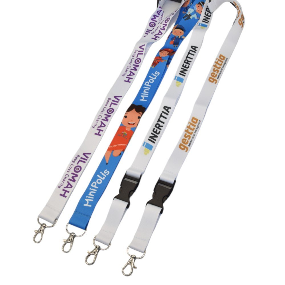 Manufacturer custom logo neck promotional lanyards printed polyester lanyards with id card badge holder
