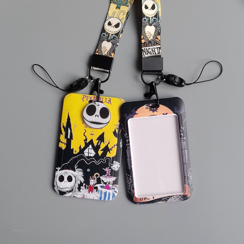 Hot Selling Card Case ID Card Cool The Nightmare Before Christmas Lanyard Card Holder Badge Cover Student Anti-Lost Accessories