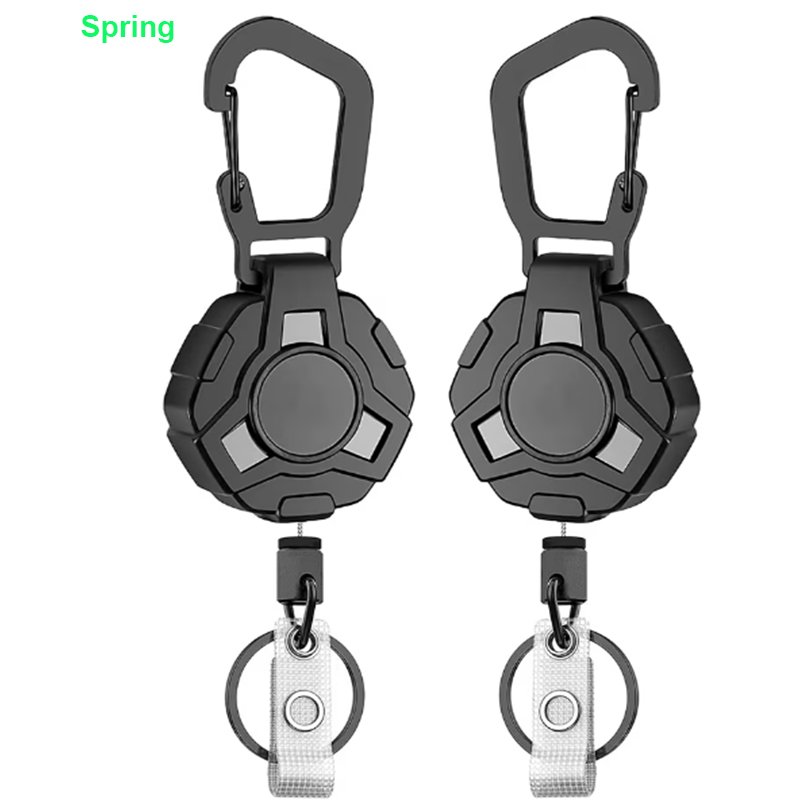 Heavy Duty Retractable Badge Reel Plastic Custom Iron Man Retractable ID Badge Reel Pantone Metal Cable Car keychain