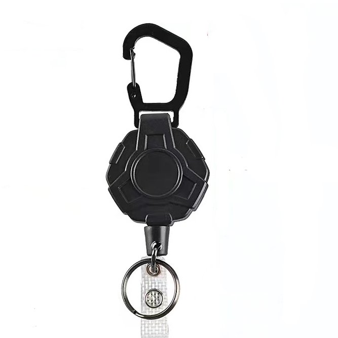 Heavy Duty Retractable Badge Reel Plastic Custom Iron Man Retractable ID Badge Reel Pantone Metal Cable Car keychain