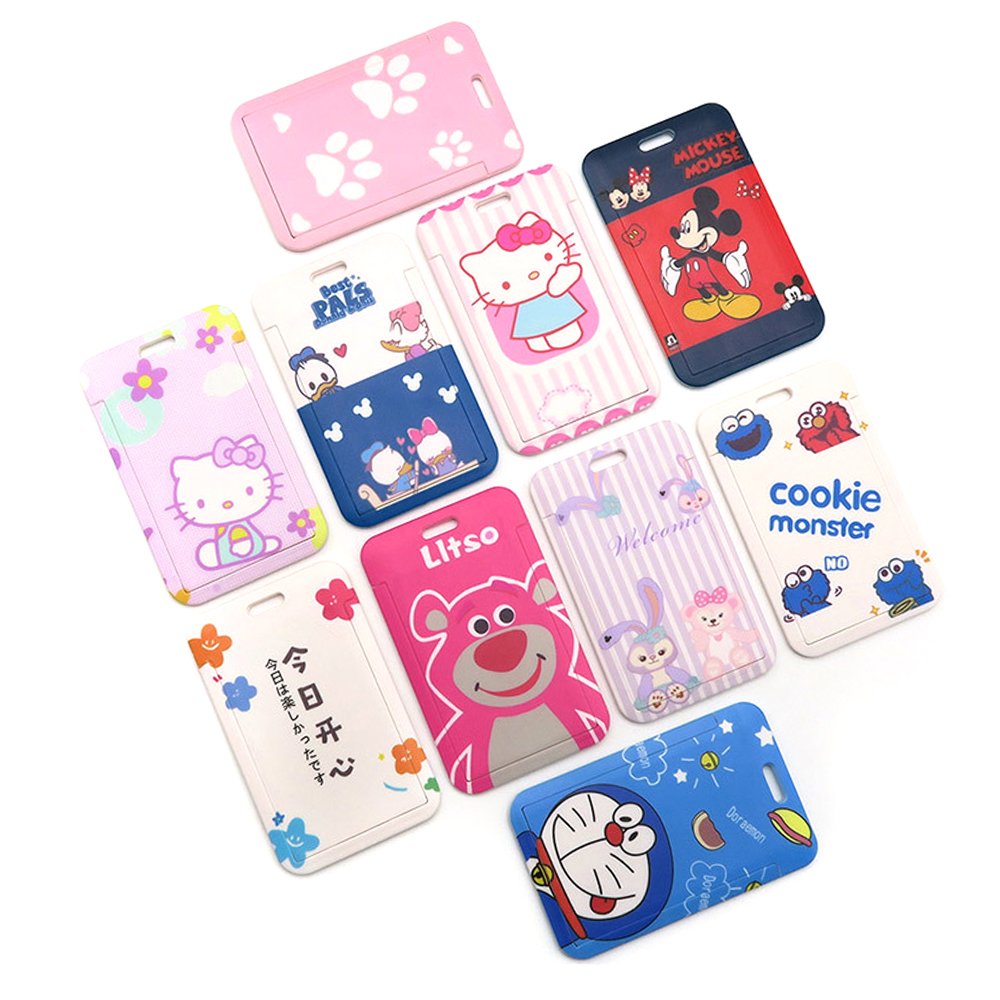 Customized Custom Hard Plastic Id Working Name Badge Pvc Card Holder With Logo For Credit Card Size ID Card Holder