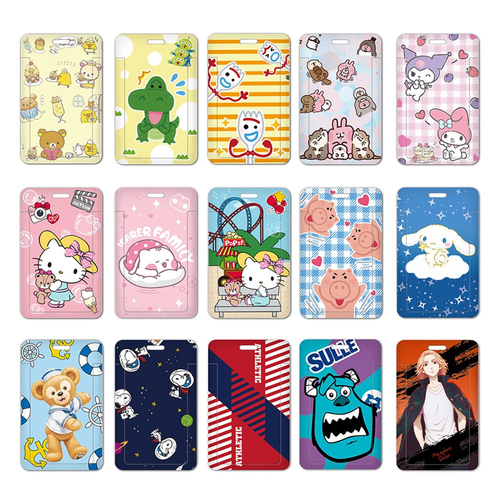 Customized Custom Hard Plastic Id Working Name Badge Pvc Card Holder With Logo For Credit Card Size ID Card Holder