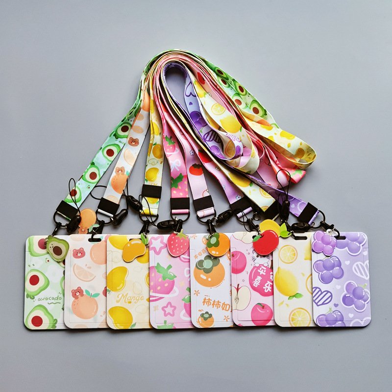 Custom Pattern ID Card Holders Horizontal Vertical Badges with Short Rope Plastic Wood OEM for Any Number of Customizations