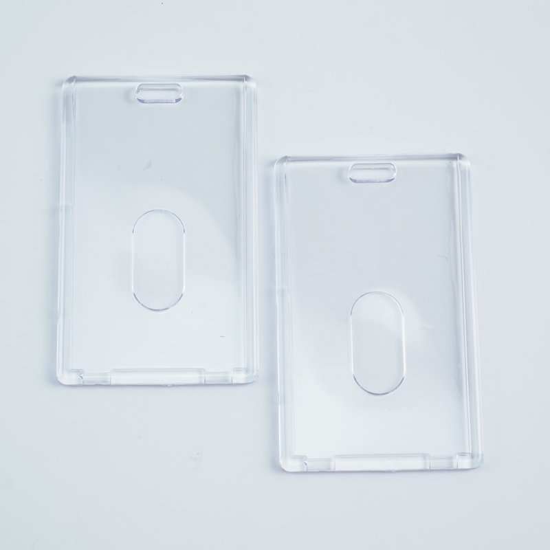 Bestom Nurses Accessories High Quality Credit Card Holder Clear Acrylic Top Load ID Badge for Business Promotional Gift ABS
