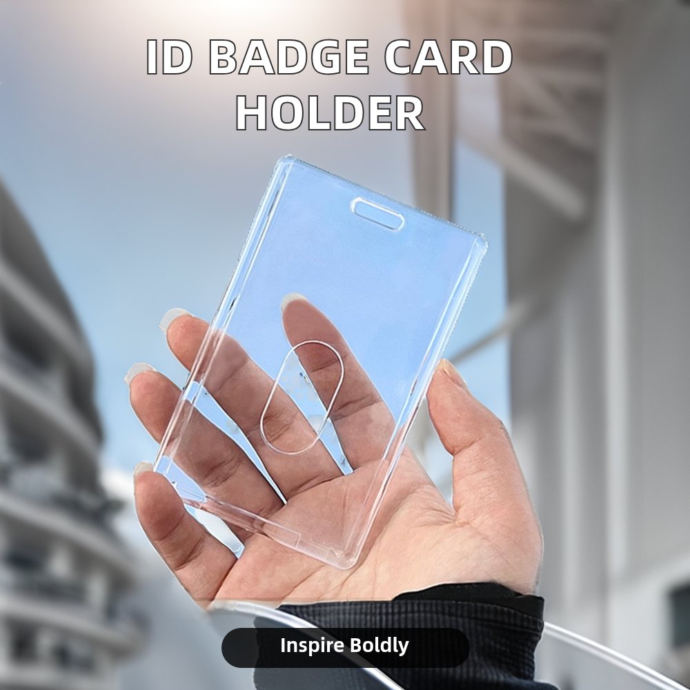 Bestom Nurses Accessories High Quality Credit Card Holder Clear Acrylic Top Load ID Badge for Business Promotional Gift ABS