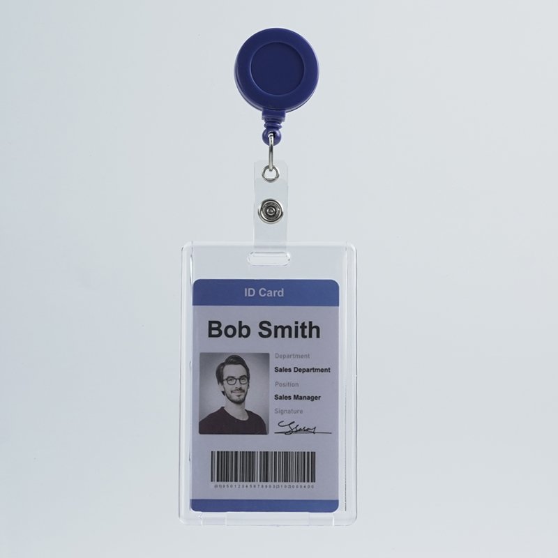 Bestom Nurses Accessories High Quality Credit Card Holder Clear Acrylic Top Load ID Badge for Business Promotional Gift ABS