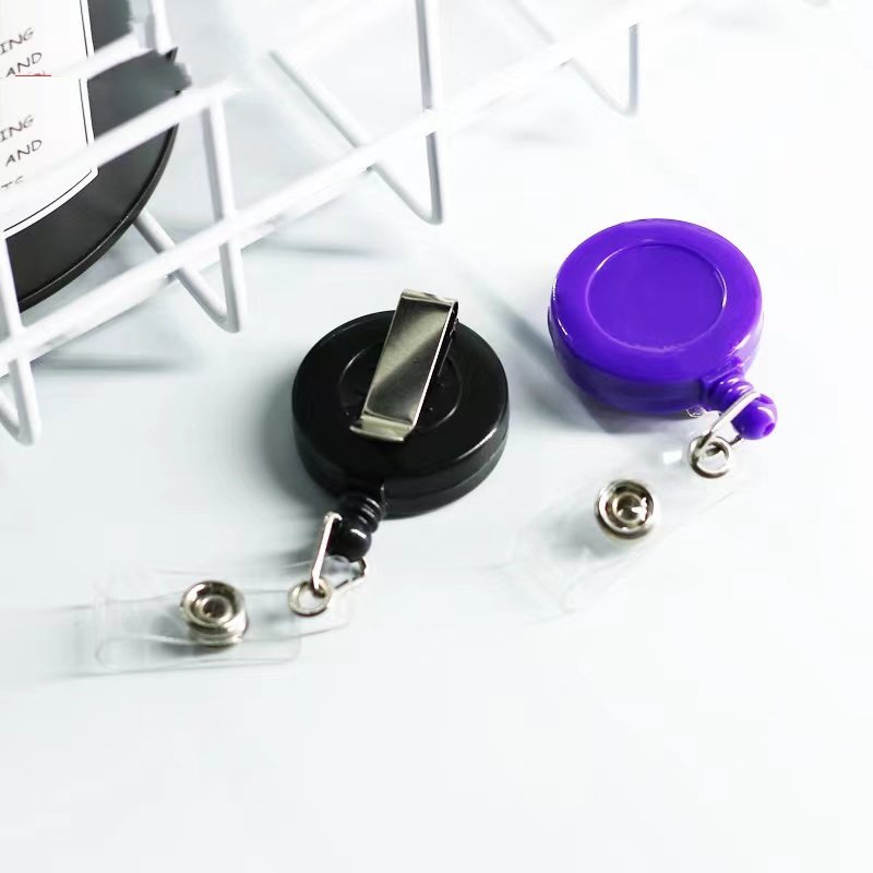 retractable clip ID Badge Reel card holder Customized Plastic Name Tag Cute Yoyo Id Card Badge Clip Badge Holder