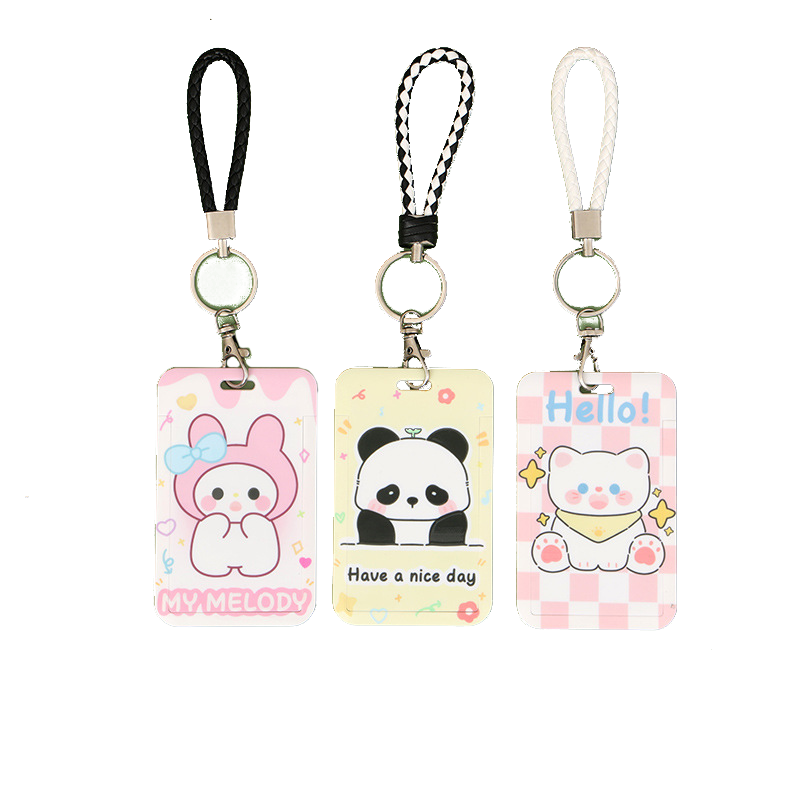 Best Selling Adorable Cartoon ABS Card Holder Customizable Anti-Loss Accessories for ID and Credit Cards Plastic Material