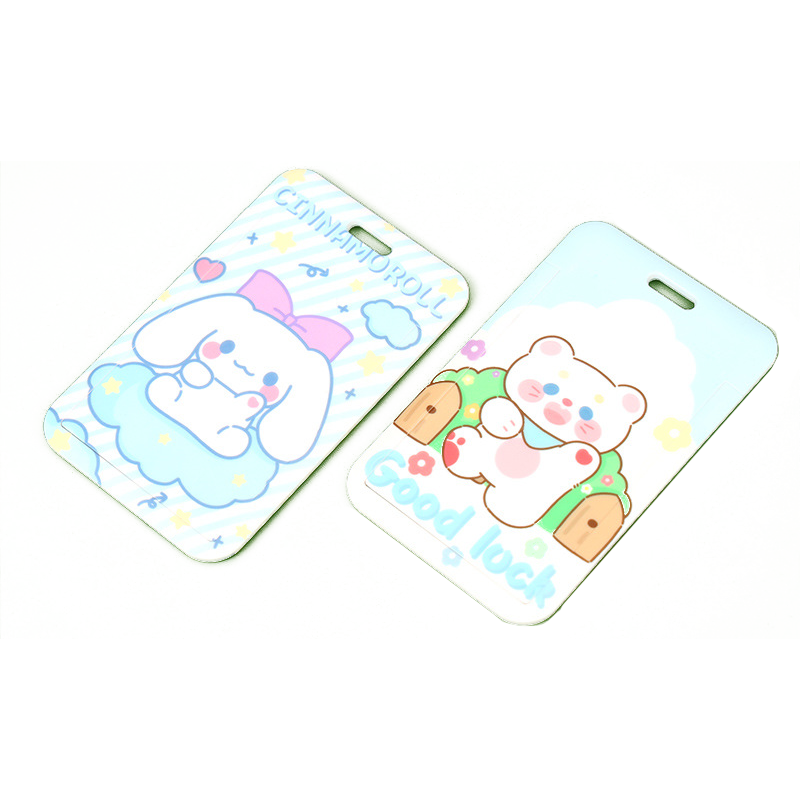 Best Selling Adorable Cartoon ABS Card Holder Customizable Anti-Loss Accessories for ID and Credit Cards Plastic Material