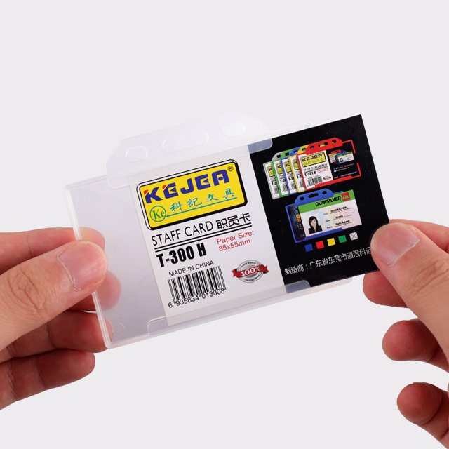 Custom Logo Can Put Multiple Cards Staff Card Set Plastic Safety Business ATM Card Holder For Employee