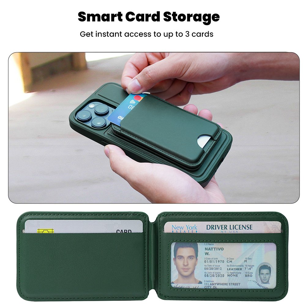 Custom leather card wallet magnetic phone case card holder with stand credit card holder for iPhone 16/15/14 Pro Max/ Pro Series