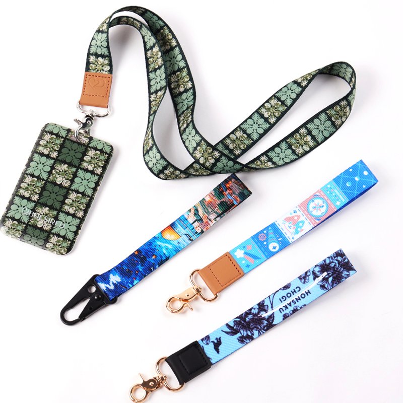 Lovecolour Supply Polyester Staff School Lanyard With ID Badge Holder Fashion Keychain Lanyard Guangzhou Manufacturer