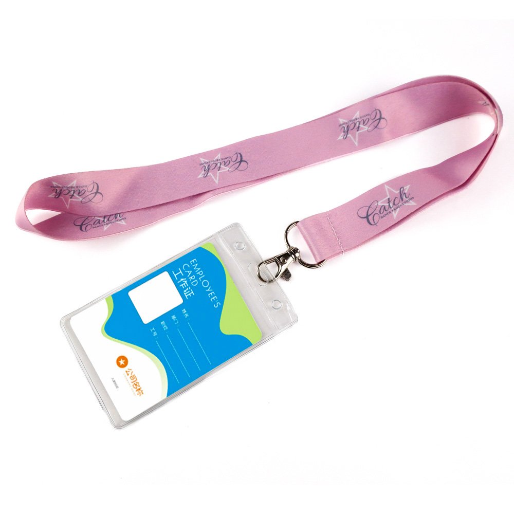 Custom polyester lanyard with id card badge holder customised lanyards for cell phone