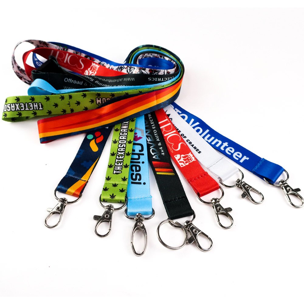 Custom polyester lanyard with id card badge holder customised lanyards for cell phone