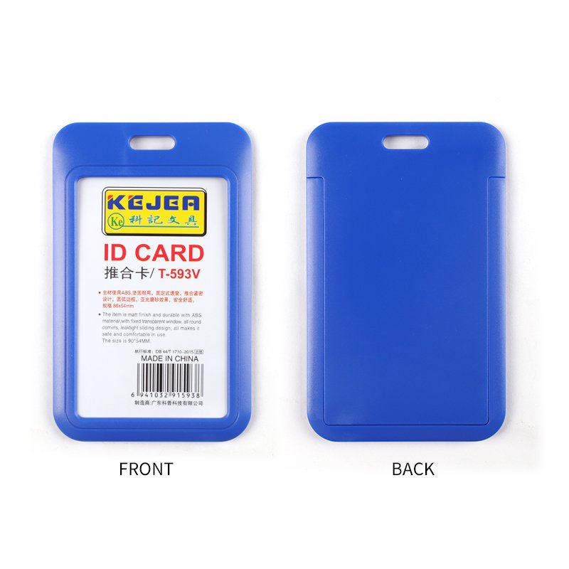 ID Badge Holder Transparent Name Tag Holder Waterproof Heavy Duty Id Card Holder with Lanyard Exhibition Cards