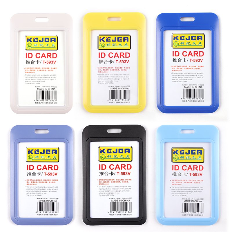 ID Badge Holder Transparent Name Tag Holder Waterproof Heavy Duty Id Card Holder with Lanyard Exhibition Cards