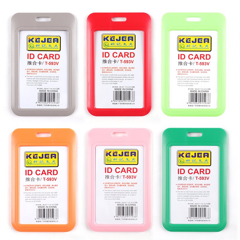 ID Badge Holder Transparent Name Tag Holder Waterproof Heavy Duty Id Card Holder with Lanyard Exhibition Cards