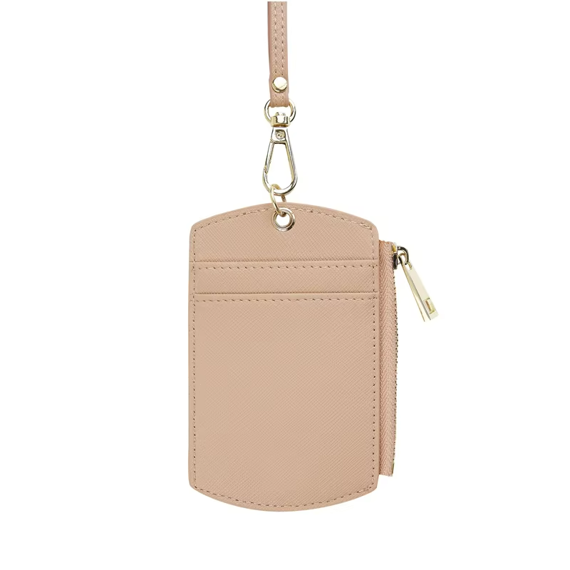 Langqqin PU Leather ID Badge Card Holder Waterproof Vertical Clear ID Card Holder and PU Leather Badge Holder