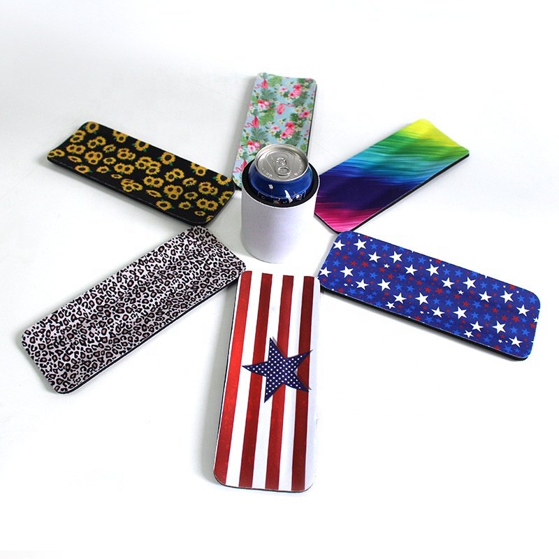 Sublimation Printing Customized Neoprene 12 oz Slap Wrap Beer Can Holder stubby cooler