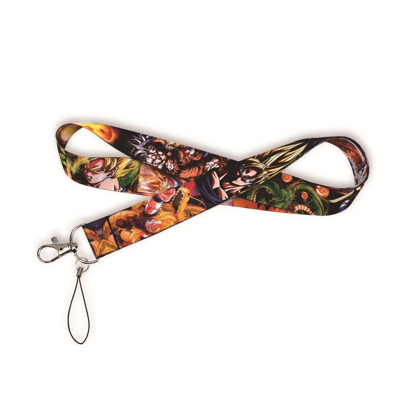 Custom Logo Designer Anime Woven Satin Nylon Polyester Lanyards Sublimated Printing Blank Neck ID Badge Card Holder