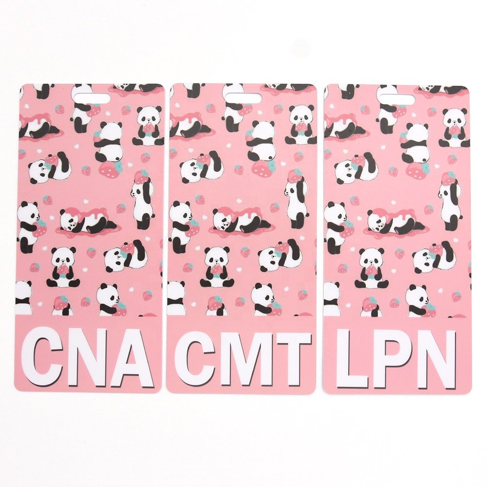 Custom Design Letter PVC Medical RN LPN CNA Badge Buddy For ID Card Badge Holder Nurse Accessories Office Supply