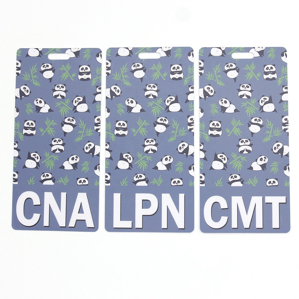 Custom Design Letter PVC Medical RN LPN CNA Badge Buddy For ID Card Badge Holder Nurse Accessories Office Supply