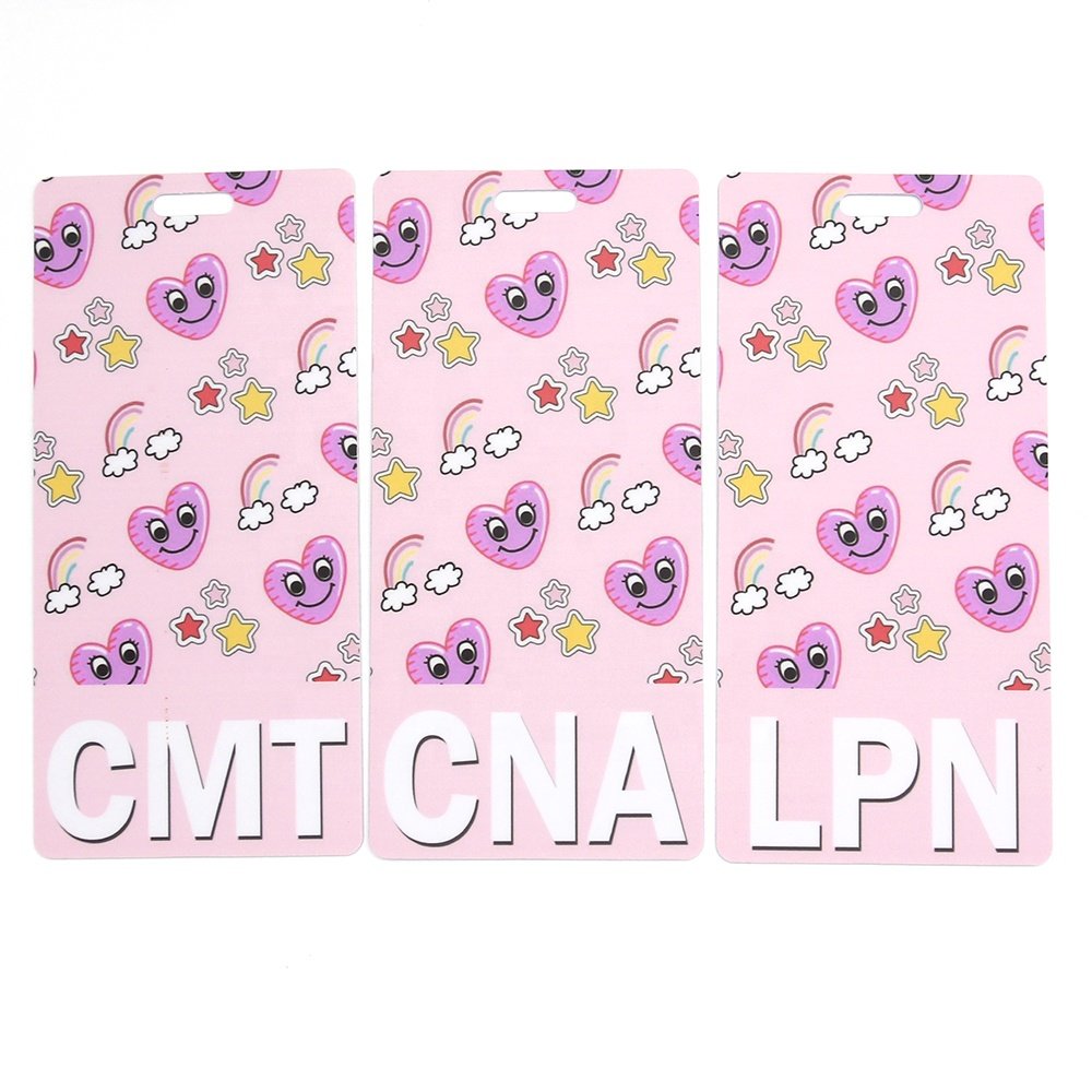Custom Design Letter PVC Medical RN LPN CNA Badge Buddy For ID Card Badge Holder Nurse Accessories Office Supply