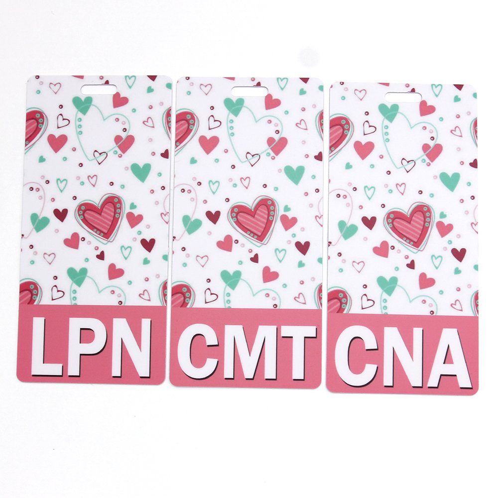 Custom Design Letter PVC Medical RN LPN CNA Badge Buddy For ID Card Badge Holder Nurse Accessories Office Supply