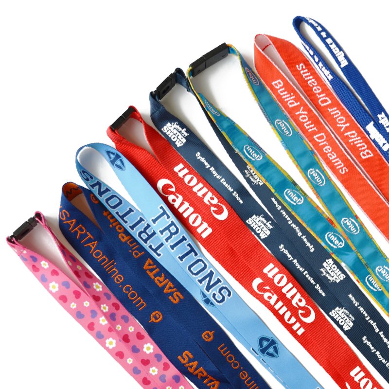 Factory Custom Full Color Personalized Lanyards With Logo Sublimation Custom Printed Polyester Lanyard Neck Strap