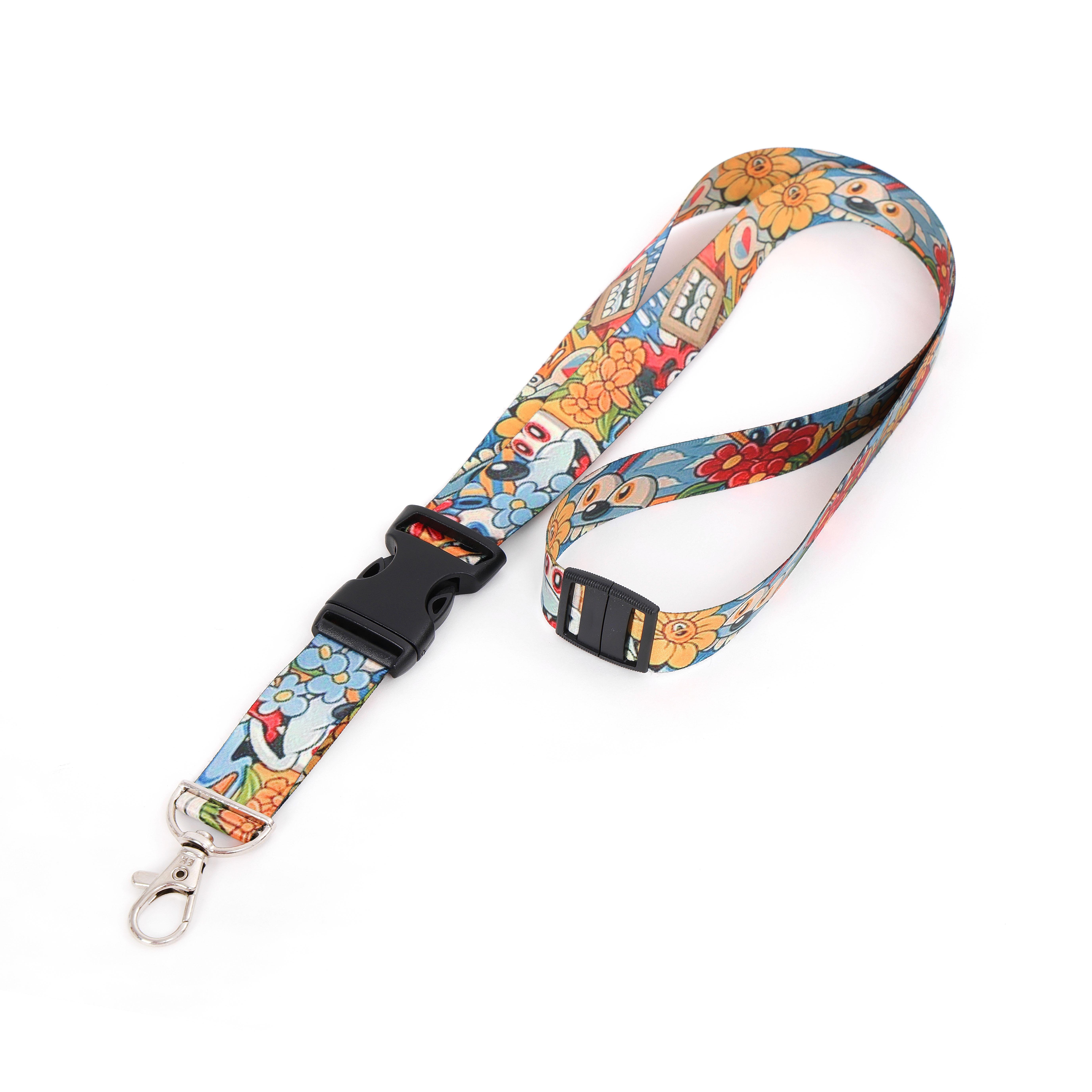 15mm lanyard nurse Detachable Custom Lanyard Keychain Neck Strap Clip EHUA Ergonomics Seamless Anime Lanyard for Trade Show