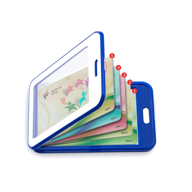 High-Grade Large Capacity Double-sided Card Holder Collector Card Holder Sleeve Slide Open Badge Case Protector For Staff Clerk
