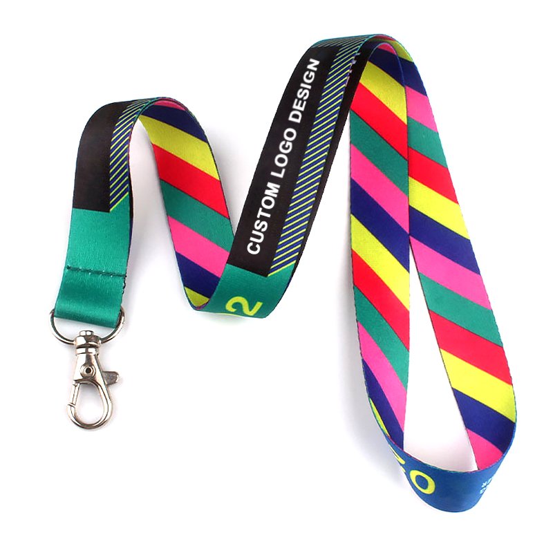 Custom Lanyard With Logo Neck Strap Band For Business Id Badge Card Holders Polyester Lanyard
