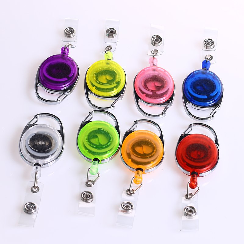 QORI Retractable Badge ID Card Holders With Carabiner Reel Clip