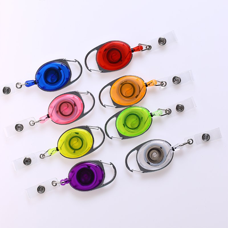 QORI Retractable Badge ID Card Holders With Carabiner Reel Clip